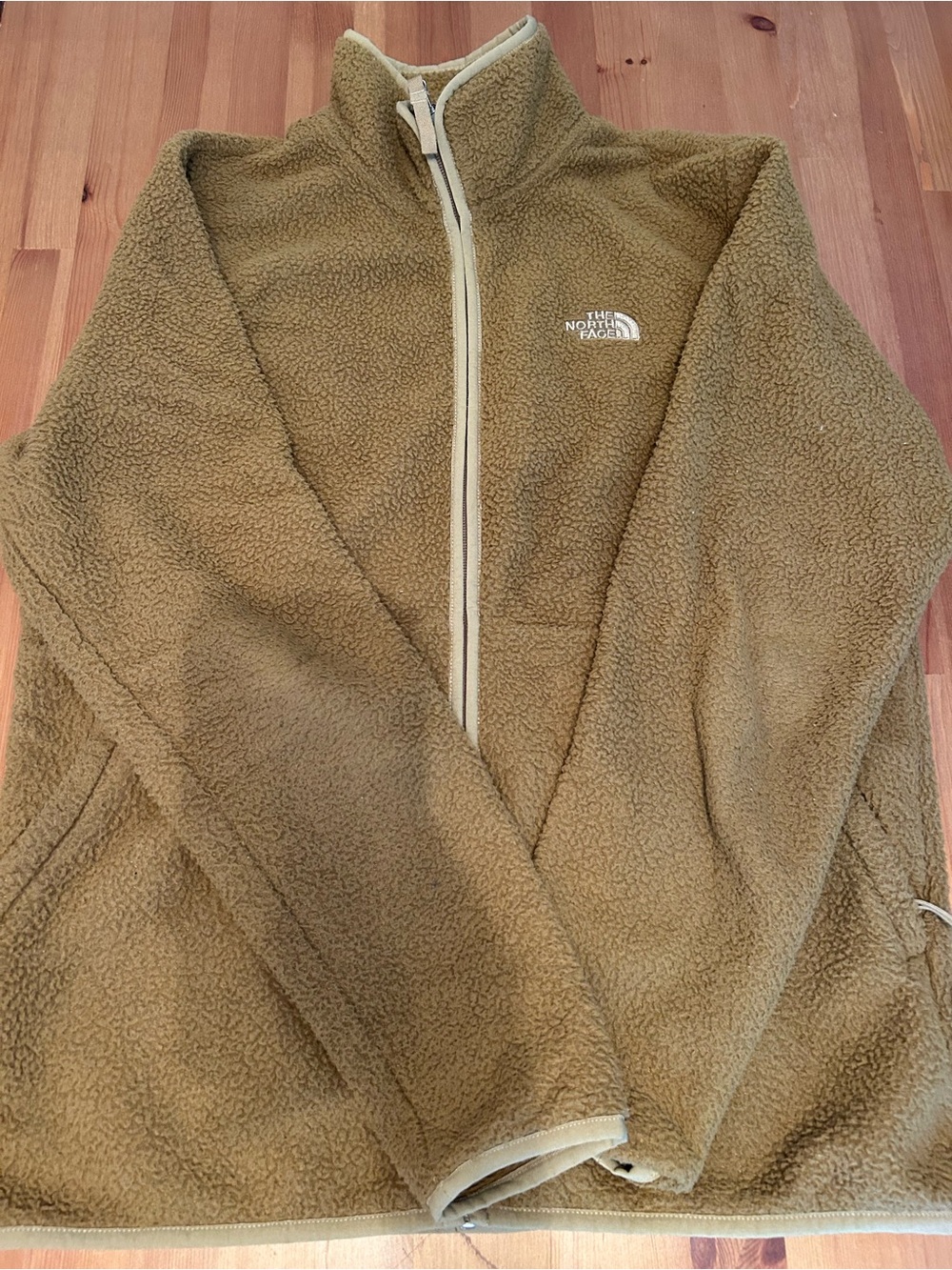 The North Face Men’s Beige Teddy Sherpa Zip Fleece